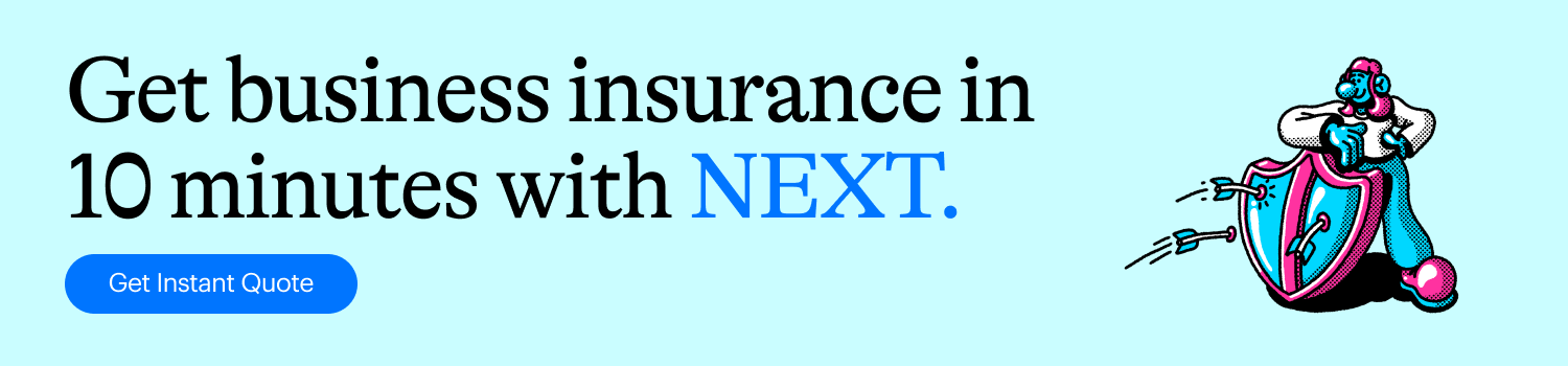 Banner for get business insurance in 10 minutes with NEXT